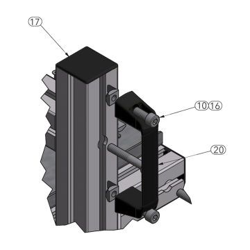 ALUTEC KK Hobby - detail montáže organizéru